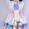 Aesthetic Pink Pastel Gothic Lolita Kawaii Maid Dress 4