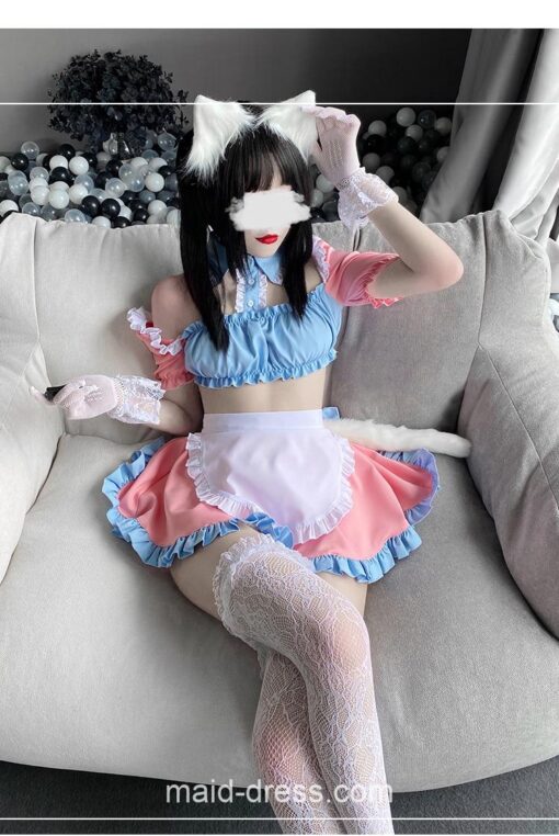 Sweet Maid Outfit Cute Cat Ear Lingerie 13