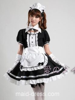 Charming Sweet Classic Japanese Maid Uniform Dress 14