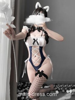 Sexy Maid Cosplay One Piece Bodysuit Lingerie 12