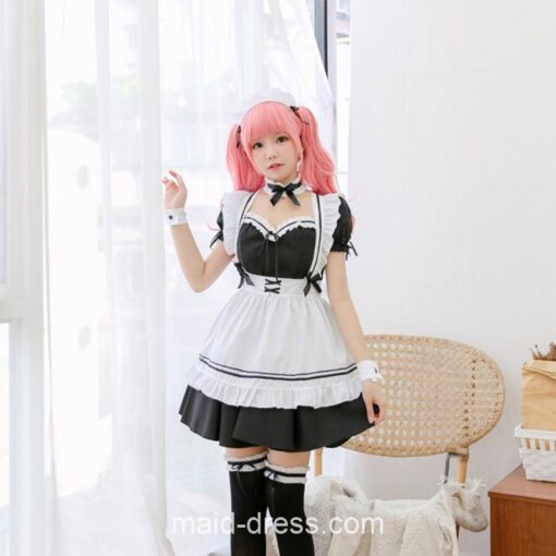 Romantic Cute Lolita French Maid Cosplay Costume Dress 10