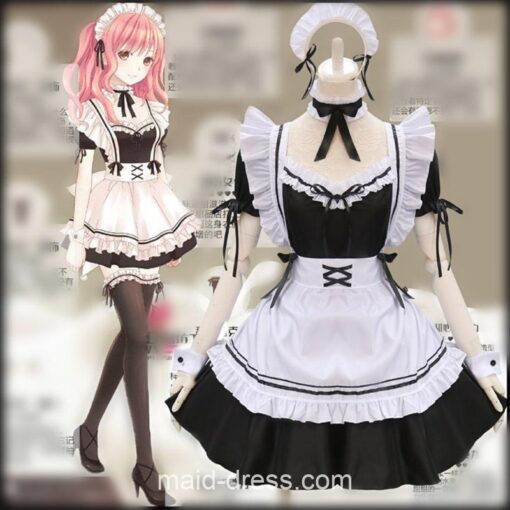 Romantic Cute Lolita French Maid Cosplay Costume Dress 1