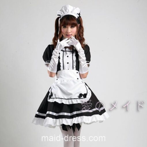Charming Sweet Classic Japanese Maid Uniform Dress 15