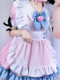 Aesthetic Pink Pastel Gothic Lolita Kawaii Maid Dress 1