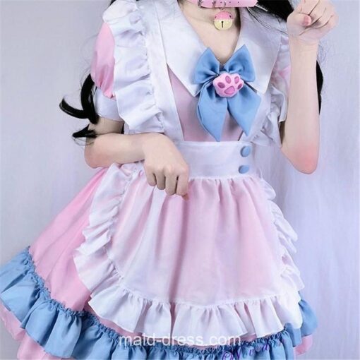 Aesthetic Pink Pastel Gothic Lolita Kawaii Maid Dress 1
