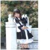 Charming Anime Black and White Apron Lolita Maid Outfit Dress 4