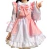 Adorable Lolita Anime Pink Princess Maid Dress 3
