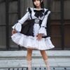Charming Anime Black and White Apron Lolita Maid Outfit Dress 2
