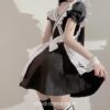 Sweet Japanese Costume Black White Maid Dress 12