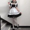 Sweet Japanese Costume Black White Maid Dress 16